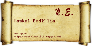 Maskal Emília névjegykártya
